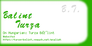 balint turza business card